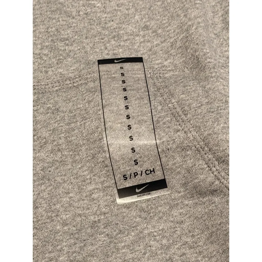 Nike Hoodie Boy Small Gray Pullover Fleece Swoosh Logo BV3757-091 Sweatshirt Kid